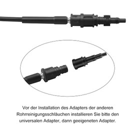 SWAWIS Pipe Cleaning Hose Adapter for Kärcher/Lavor/Interpump/Bosch Pressure Washer