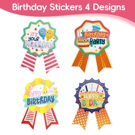 200PCS Happy Birthday Badge Stickers It's My Birthday Stickers for Kids Home Classroom Birthday Party Decoration