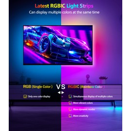 Daymeet Led Lights for Bedroom, 33ft Led Chasing Effect Dream ICRGB Light Strip, USB Smart Light Strips APP Control Music Sync Color Changing Led Strip Lights with Remote for Home christmas Decoration