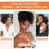 Lommel Drawstring Ponytail for Black Women,10 Inch Ponytail Extension for