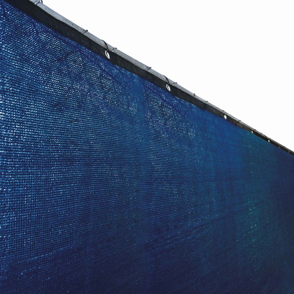 ALEKO PLK0650BLUE Fence Privacy Screen Outdoor Backyard Fencing Windscreen Shade Cover Mesh Fabric with Grommets 6 x 50 Feet Blue