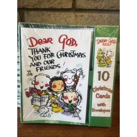 THE PETAL GROUP DEAR GOD Thanks You For Christmas & Our Fiends Cards  2 Packs Of 10 NEW Lot Of 2