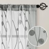 HOMEIDEAS Grey Sheer Curtains 52 X 96 Inches Length 2