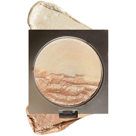 SIYDYRIT Face Highlight Palette, 2 Colors Glitter Illuminator Highlighter, Multichrome Long Lasting Sparkling Highlighter Makeup for Face & Body, #01 Shimmer Light Silver+Glitter Champagne Gold