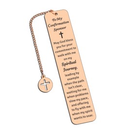 Confirmation Sponsor Gifts for Women Men Christian Confirmation Bookmark Baptism Gifts Confirmation Gifts for Teenage Boys Girls Catholic Confirmation Sponsor Appreciation Gifts Thank You Sponsor Gift