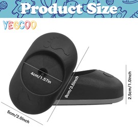 VEGCOO 4 Packs Stair Gate Wall Protector, Safety Stair Gates Extension Wall Saver Wall Guard Protector Pads for Pressure Mounted Gate, Door, Babies & Pets Safety (Black)