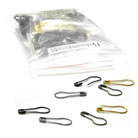 Bedazzlinbeads 200 Assorted Bulb Safety Pin Bail Findings in Gold, Silver, Bronze, Gunmetal
