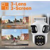 GESKS ICSEE 4K 8MP 3 Lens WiFi PTZ Security Camera,