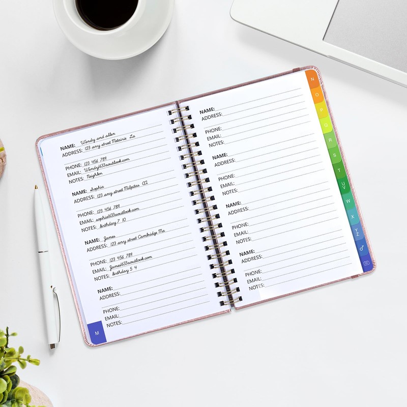 Address Book with Alphabetical Tabs-Address and Password Book for Seniors