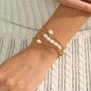 Mchic Gold Beaded Bracelets for Women: Dainty Pearl Beaded Stretch