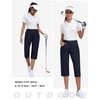 MoFiz Women's Capri Pants with Pockets Lightweight Cropped Hiking Golf
