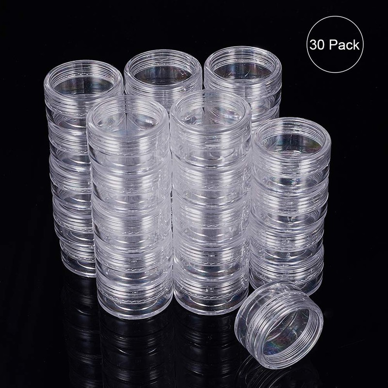 BENECREAT 30 Pcs 15ml Transparent Storage Box Cosmetic Divider Accessory