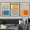 SIGNWIN Framed Canvas Print Wall Art Set Mid-Century Vibrant Color