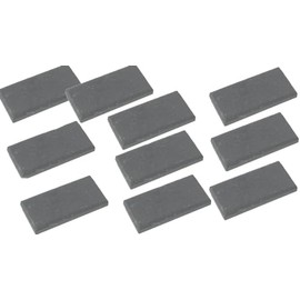 Bartovation Unglazed Black 1 x 2 Streak Plates for Mineral Testing [Pack of 10]