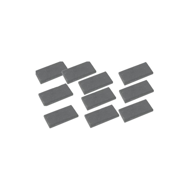 Bartovation Unglazed Black 1 x 2 Streak Plates for Mineral