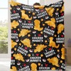 Chicken Nugget Pattern Flannel Blanket 1 Count Soft Comfortable Throw