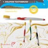 DUJINDENT Dolphin Gold Extra Soft Toothbrush Manual Long Flossing Bristle,