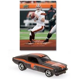 Cleveland Browns Derek Anderson 1:64 1967 Ford Mustang Fastback with Trading Card