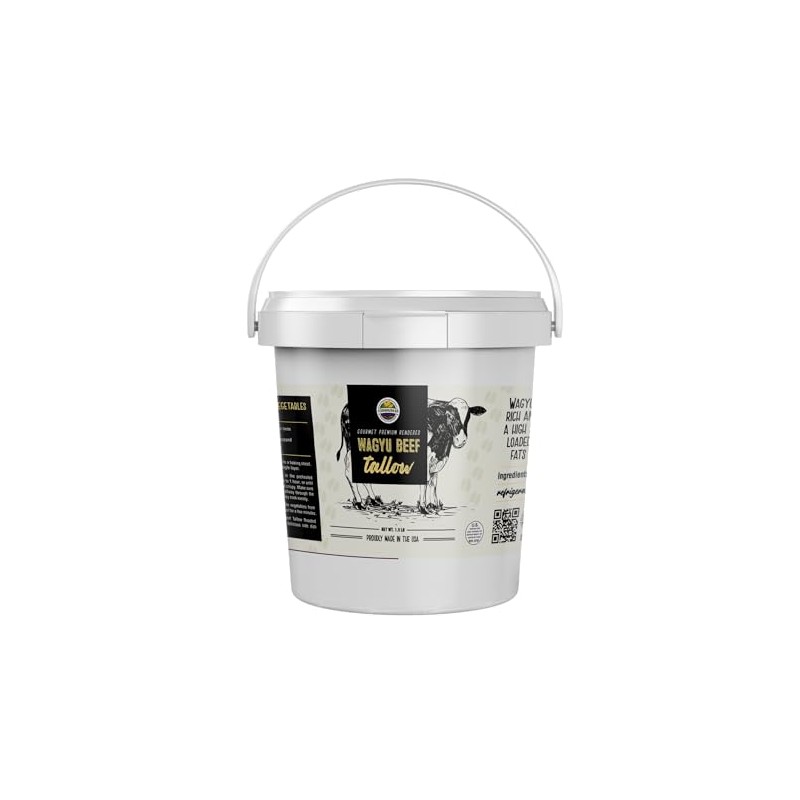 Premium Wagyu Beef Tallow | Rendered | 1.5 lb Tub