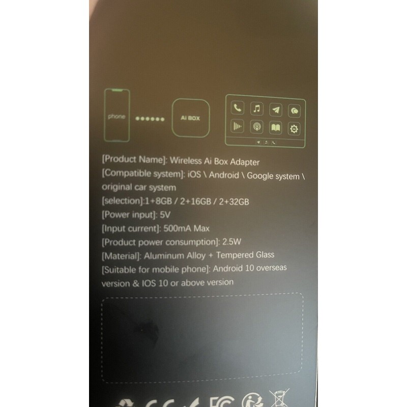 Ai Box Wireless CarPlay Adapter for Apple Android Car Smart