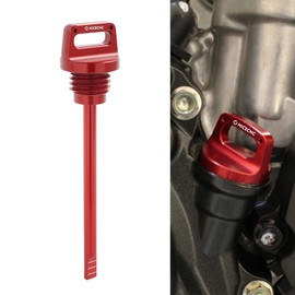 NICECNC Oil Dipstick with Holes Compatible with Yamaha Banshee 350 YFZ350 1987-2000 2001 2002 2003 2004 2005 2006,T6 Aluminum, Red