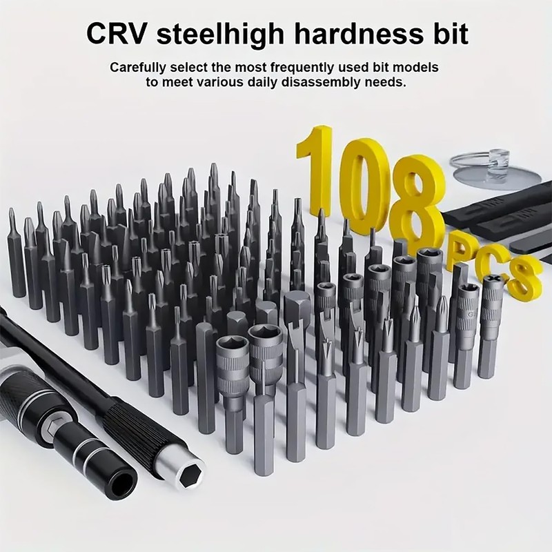 Precision Screwdriver Sets 132-Piece with 108 Magnetic Drill Bit Set