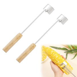 2Pcs New Corn Cob Peeler, Corn Cutter Peeling Tool with Comfort Grip, Quick & Easy Corn Peeler for Fresh Corn, Sweet Corn, and Vegetables, Dishwasher Safe & Durable