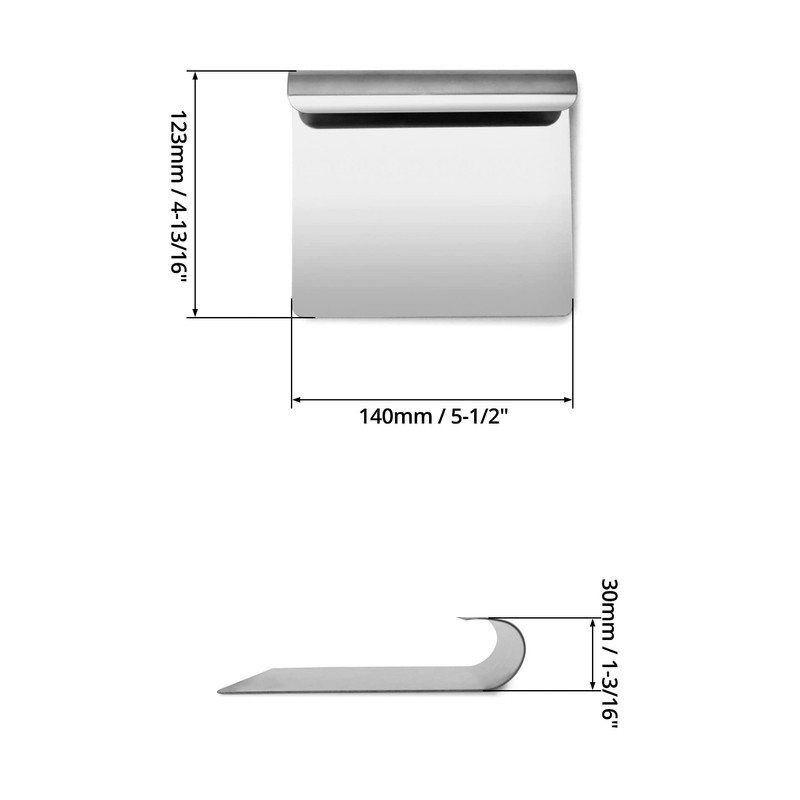 QWORK Vegetable Scoop, Dough Spatula, Kitchen Scraper, Kitchen Gadget, 14