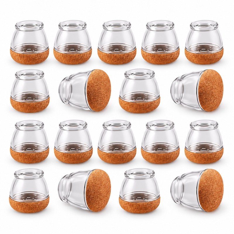 Round Silicone Chair Leg Caps for Floor Protection – 16