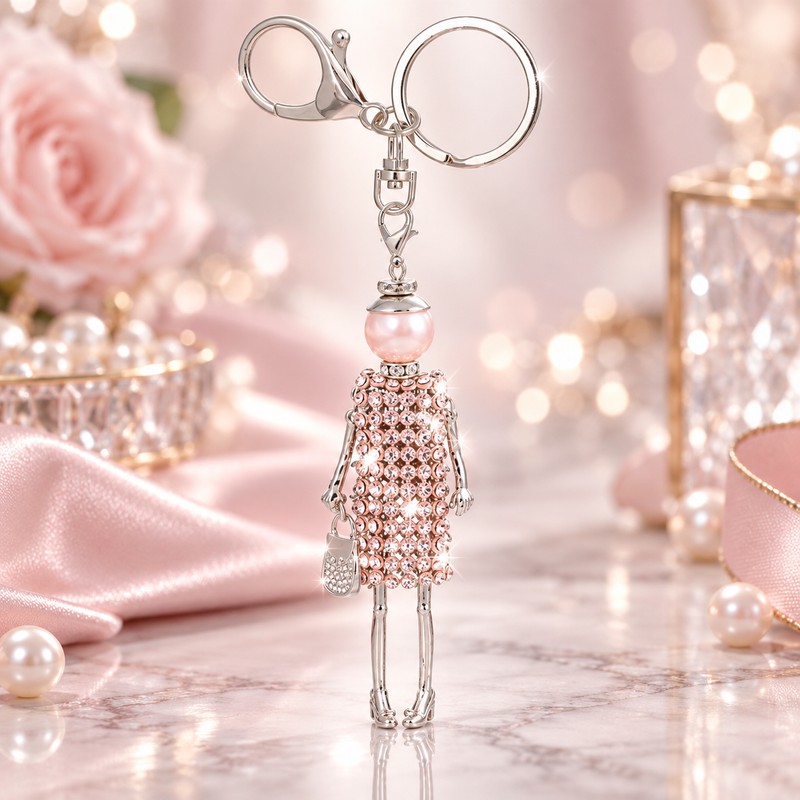 Handmade Tassel Fashionista Doll Keychain for Bags & Keys –