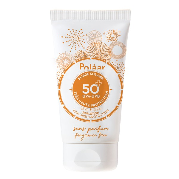 Polåar - Polaar Sun sun protection fluid - sun cream with very high sun protection factor SPF50+ - face care for sensitive skin, no white residue, does not stick - vegan, made in France - 50 ml