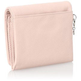 Jill Stuart JSLW3CS2 Bi-Fold Wallet, Angel, Soft Cowhide Leather, Bag Sewing, Compact, Box Coin Purse, Adult, Cute, Heart Charm Included, Pink