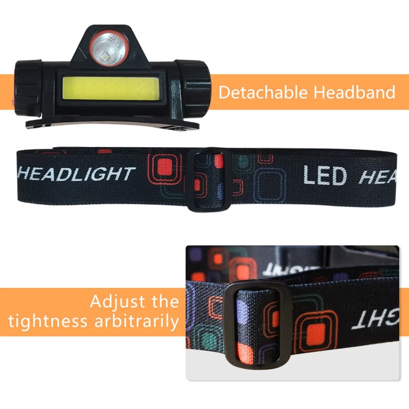 2x 1200000LM LED Headlamp Rechargeable Headlight Zoom Head Torch Lamp