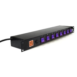 Mr. Dj USA PSC350 Power Switcher Surge Protectors Rack Mountable 8 Port Power Switcher Surge Protectors ON/Off Power Center