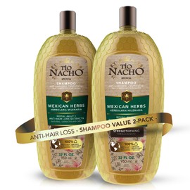Tio Nacho Champú Anticaída Tío Nacho Mexican Herbs Con Jalea Real Y Extracto De Romero. Champú Herbal Fortalecedor Para Hombres Y Mujeres. Fórmula... 