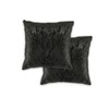 Lex's Linens Set of 2 Crushed Velvet Cushion Covers (Black)