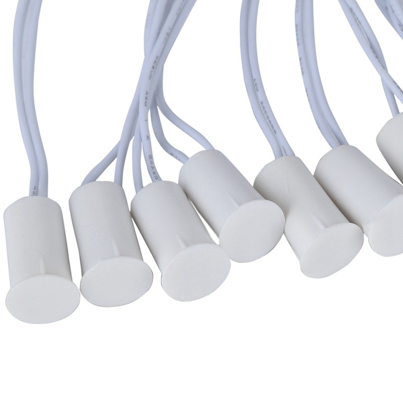 10pcs Wired Door Window Sensor Magnetic Switch for Home Alarm