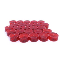 24 Unscented RUST Color Mineral Oil Based Gel Candle Tea Lights (up to 8 hours each) For Home, Restaurants, Office, Gifts,Weddings and Events