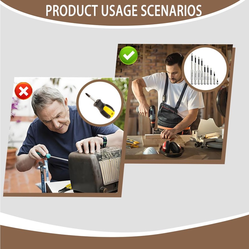 9 PCS High Magnetic Drill Bit Set, Electric Precision Anti