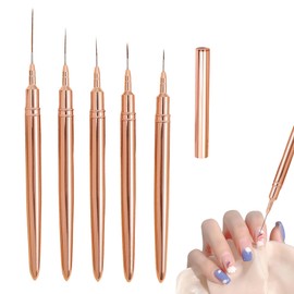 5PCS Nail Art Brushes Smooth to the Touch Not Easy to Fall Off Nail Art Tools Easy to Hold Reusable Exquisite and Stylish Nail Art Brush for Long Lines Details Fine Drawing Nail Dotting Drawing