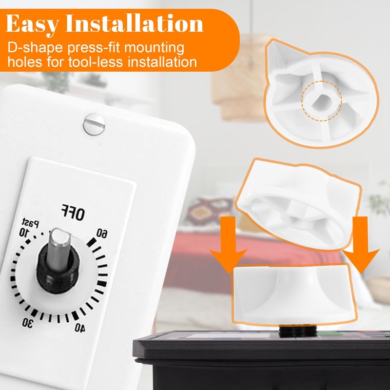 6 Pcs Timer Switch Knob Replacement for Intermatic - 146MT574,