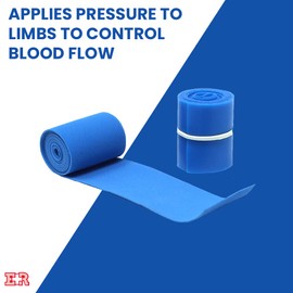 Ever Ready First Aid Ever Ready First Aid Disposable Tourniquets – 250 Pack, Latex-Free First Aid Nursing Supplies, 1” Wide by 18" Long Anti-Tear Single Use Tourniquets for Travel and Home Use