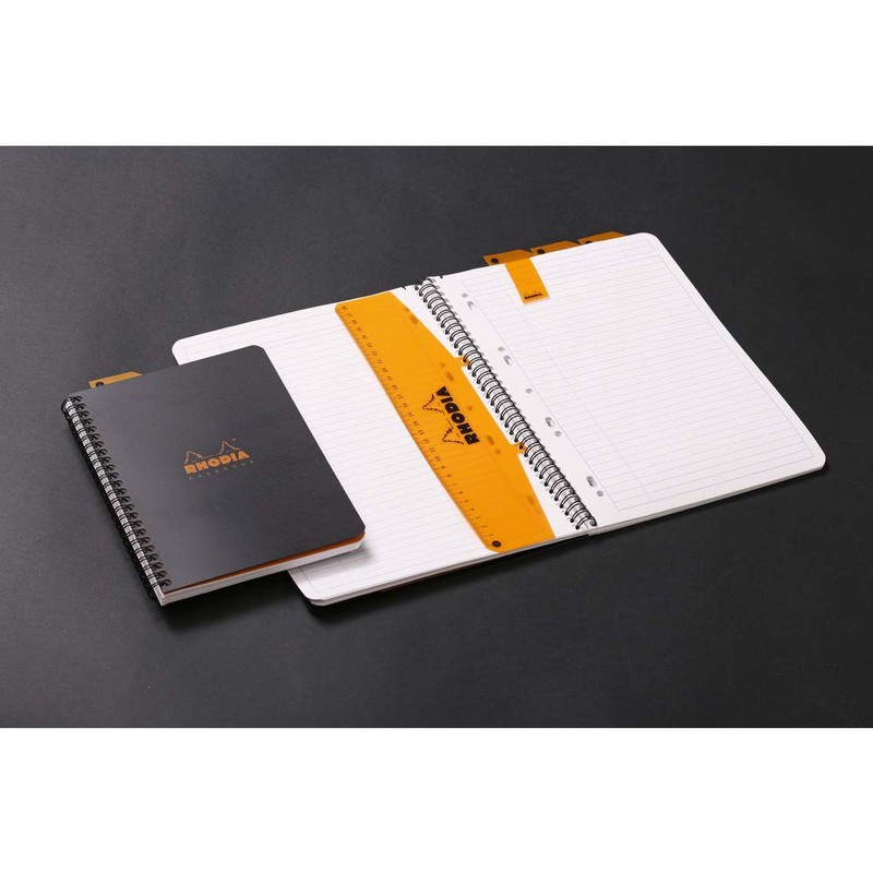 RHODIA 119901C - Spiral Notebook (Full Bound) Black A4+ |