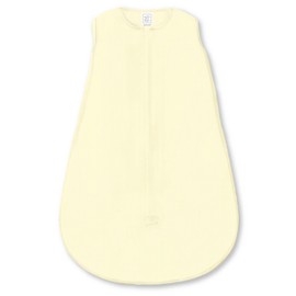 SwaddleDesigns Cotton Sleeping Sack, Pastel Yellow, Medium 6-12 Months, Wearable Blanket with 2-way Zipper