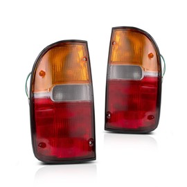 For Toyota Tacoma 1995 96 97 98 99 2000 Tail Light Driver and Passenger Side | Pair | Amber, Clear & Red Lens | Replacement For TO2800116, TO2801116 | 81560-04030, 81550-04030