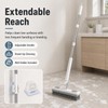 180° Rotating Gap Cleaning Tool with V-Shaped Bristles and Squeegee