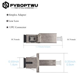 fyboptwu - 6 pcs LC to SC Adapter (Female to Female) UPC Singlemode Fiber Optical Adapter Connectors UPC Singlemode Fiber Optical Adapter SC Female to LC Female Coupler Single Mode