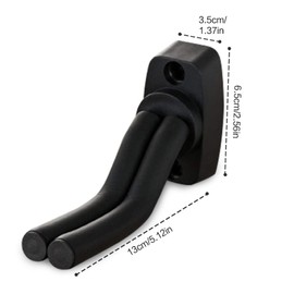 Ling-Luo Adjustable Guitar Wall Hanger 6-Pack, Guitar Hanger Wall Hook Holder Stand Black Display with Screws - Fits Guitars, Bass, Mandolin, Banjo, Ukulele,Easy Installation, Great Gift