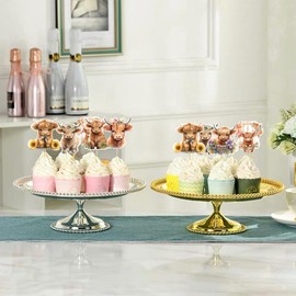 36pcs Highland Cow Cupcake Toppers - Baby Shower Decorations - Girl & Boy Birthday Party Supplies