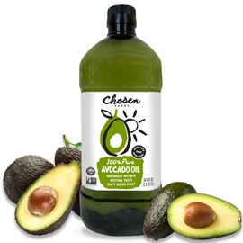 Chosen Foods 100% Pure Avocado Oil, Keto Diet Friendly, Kosher Oil for Baking, High-Heat Cooking, Frying, Homemade Sauces, Dressings and Marinades (2 liters)